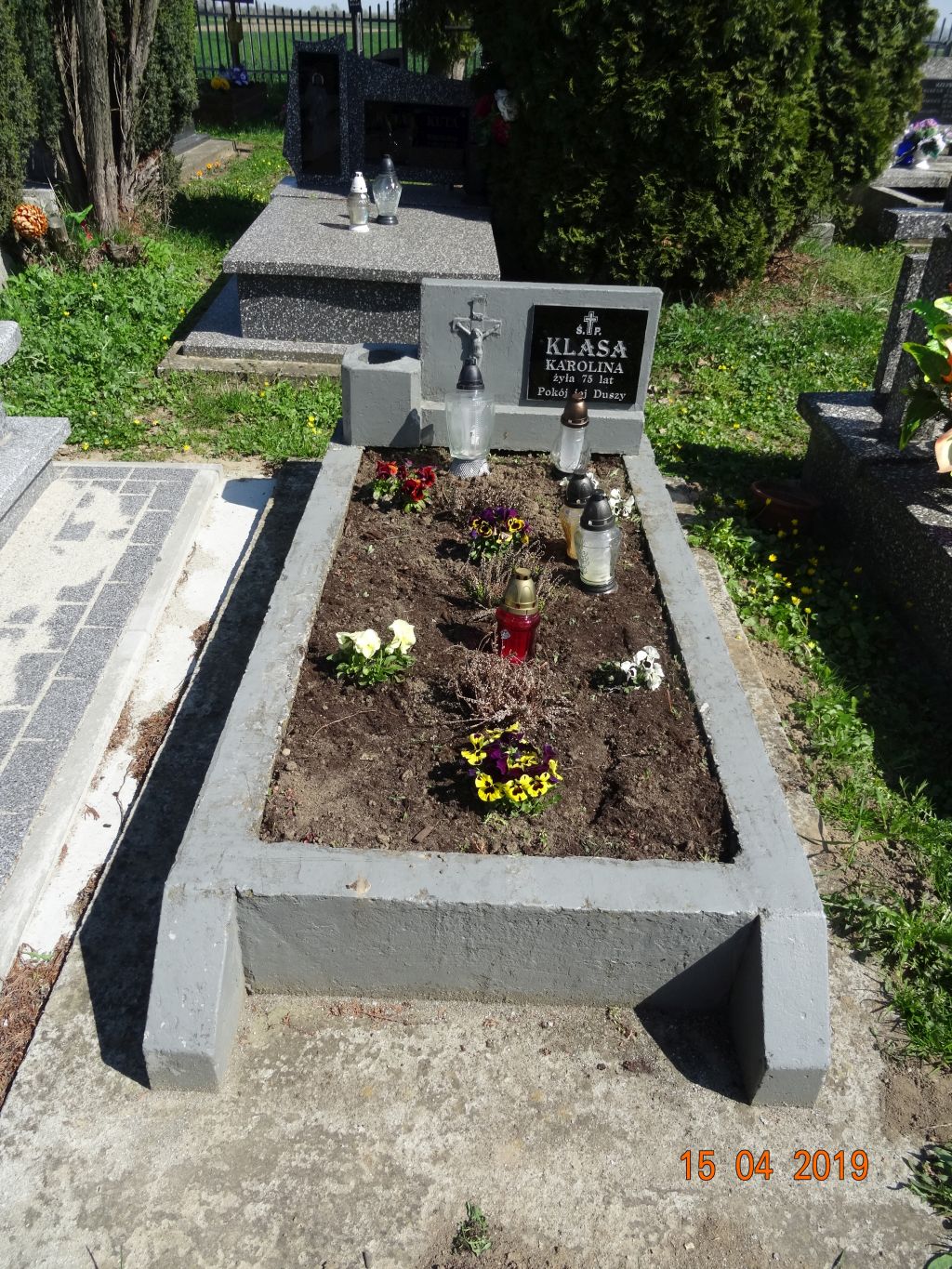 Karolina Klasa  1895 Uście Solne - Grobonet - Wyszukiwarka osób pochowanych